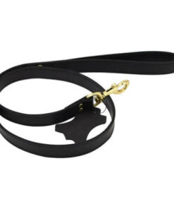 Bound Noir Nubuck Leather Leash
