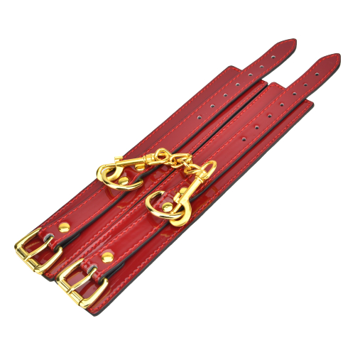 Bound to Please Red Wrist Cuffs - Image 3