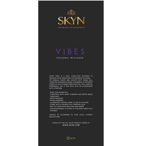Mates SKYN Vibes Personal Pleasure Vibrating Rabbit Massager - Image 6