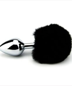 Furry Fantasy Black Bunny Tail Butt Plug