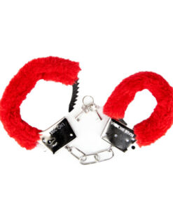 Loving Joy Furry Handcuffs Red