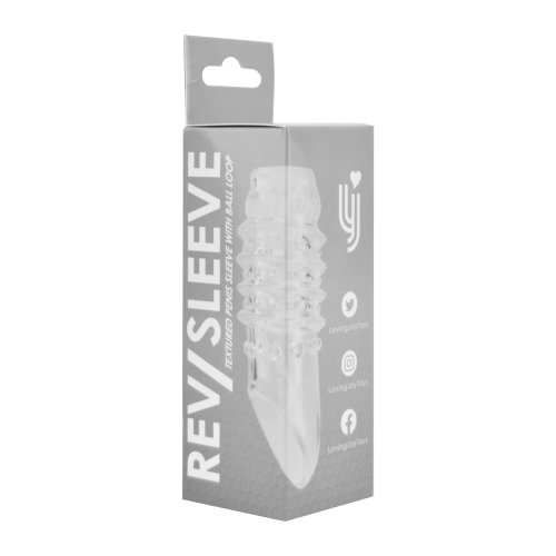 Rev-Sleeves Textured Penis Sleeve with Ball Loop - Image 7