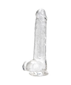 Loving Joy 8 Inch Dildo with Balls Clear