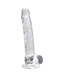 Loving Joy 11 Inch Dildo with Balls Clear
