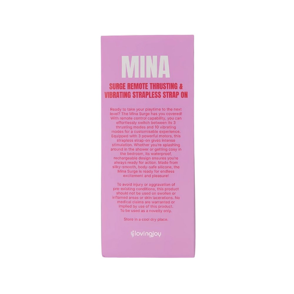 Mina Surge Remote Thrusting & Vibrating Strapless Strap On - Image 18