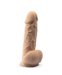 SilexD 8.5 inch Realistic Silicone Dual Density Girthy Dildo with Suction Cup with Balls