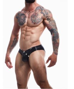 C4M Snap Ergonomic Brief Black Leatherette
