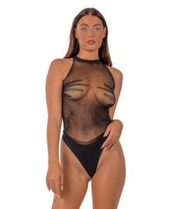 Lace by LJ Opaque Bodysuit Black
